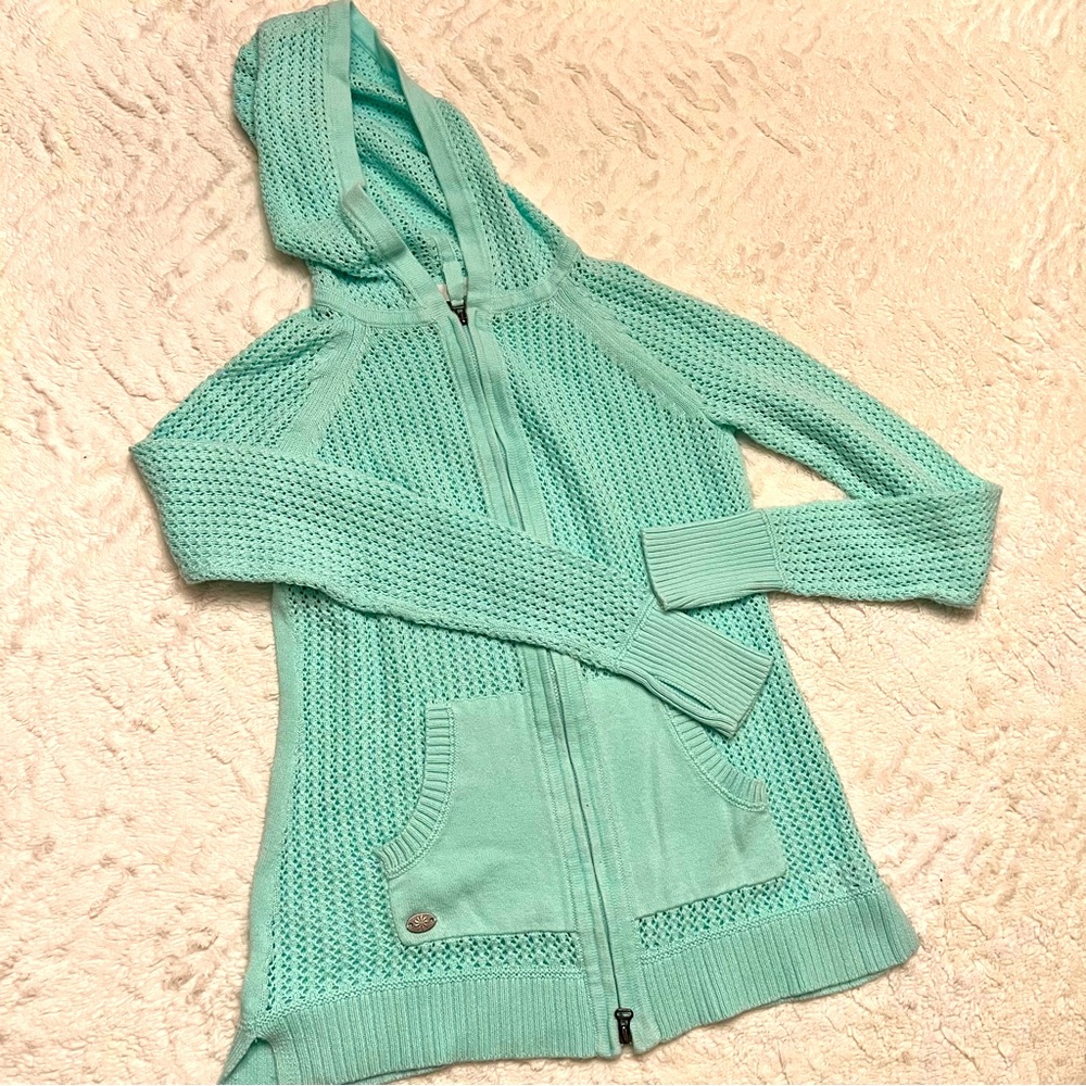 Athleta 100% cotton zip up sweater- medium